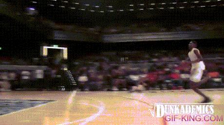 High School Dunk From Free Throw Line