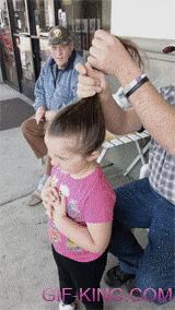 A dad approved method of the hair bun