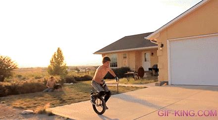 Unicycle nut shot