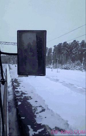 Man Blasted By Train Snow