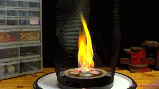 Boric Acid + Lazy Susan = Intertwining Flames