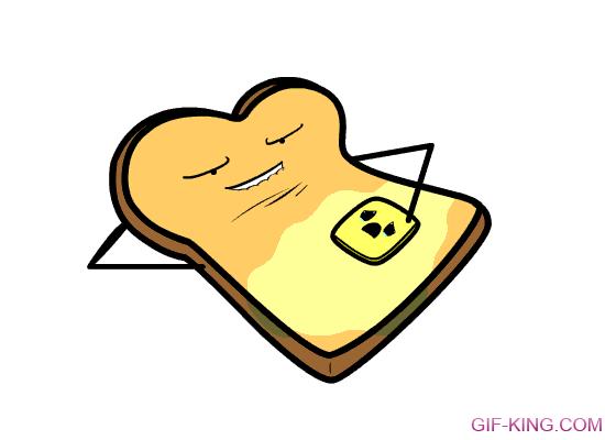 Toast Rubbing Butter On Its Belly