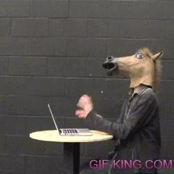 Horse Head Mask Guy Was Confiscated Laptop