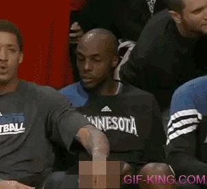 Basketball Michael Beasley Knee Rub Anthony Tolliver