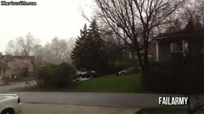 Boat Lands On Car During Storm