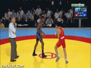 awesome wrestling takedown