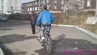 Cyclist Tries To Steal Hat