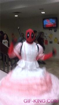 Deadpool Cosplay Wedding Dress